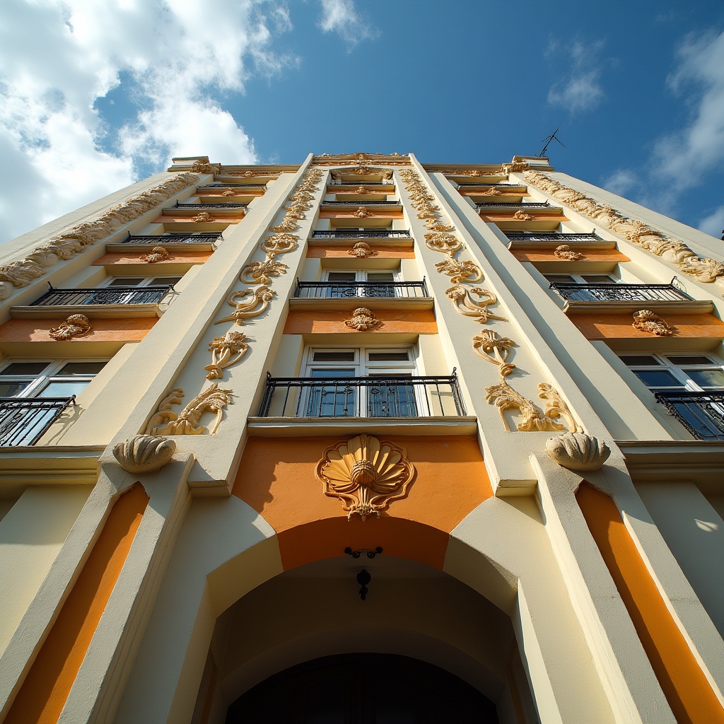 Clădire interbelică din București cu fațadă ornamentată